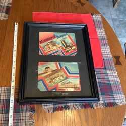 A Century of Progress Chicago Worlds Fair 2 cards 1933 professionally framed 