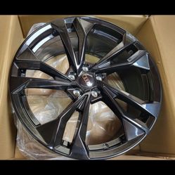 Audi 20” New Blk RS Style Rims Tires Set 