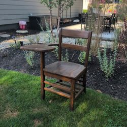 Wood School Desk Chair
