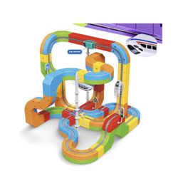 klick Rail Electric Train Set 3D Magic Flexible Race Track for Kids 3 4 5 6 7 8 Years Old, Race Car Track with Anti-Gravity, Educational STEM Learning