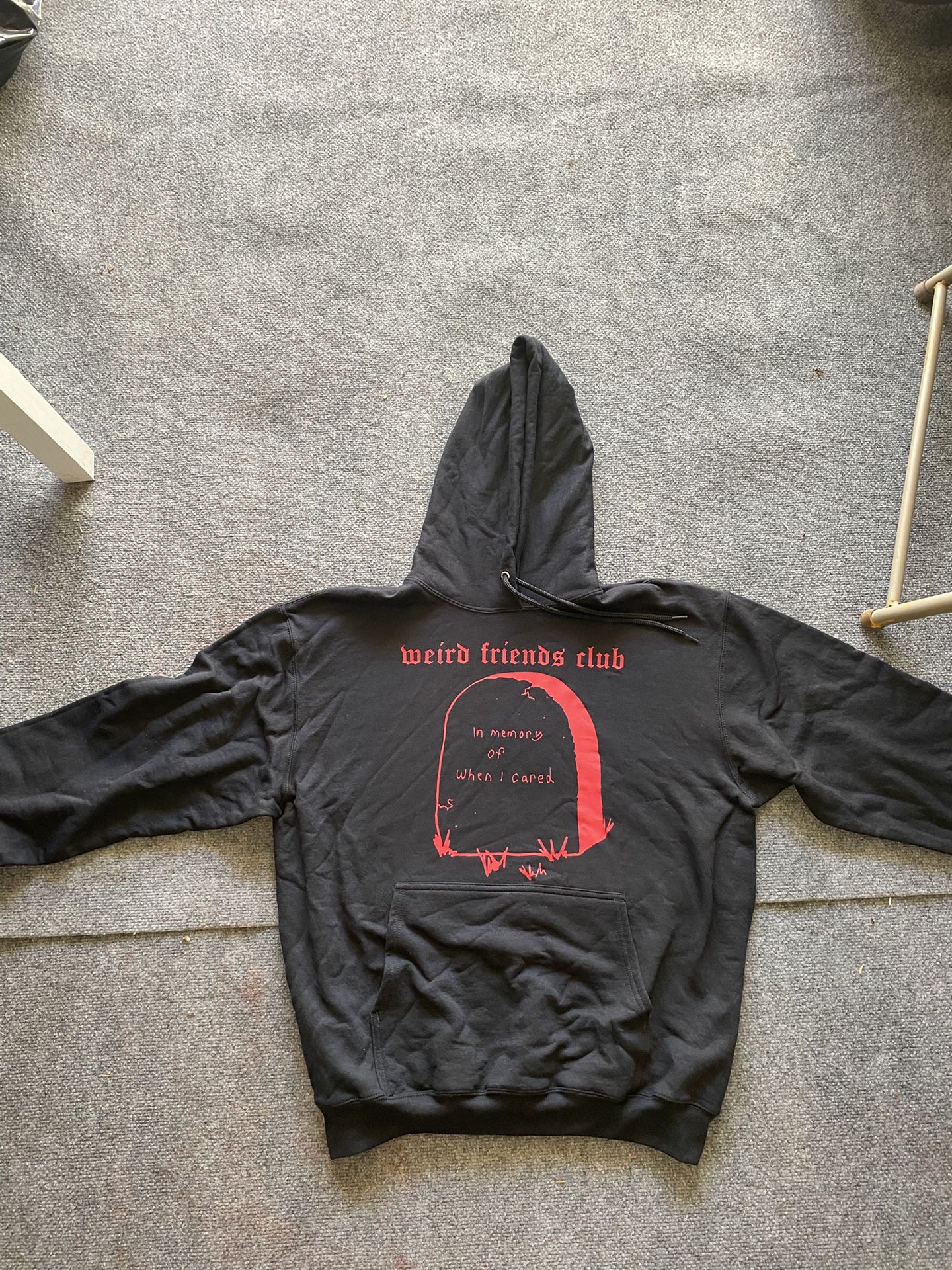 Black hoodie - in memory - Large