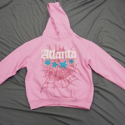 (NEW with Fast Shipping) Sp5der worldwide Atlanta Hoodie Pink: Size Large