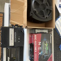 PIONEER NAVIGATION RADIO/ THUNDER POWERED SUB/ 2 KENWOOD AMPS / DVD PLAYER
