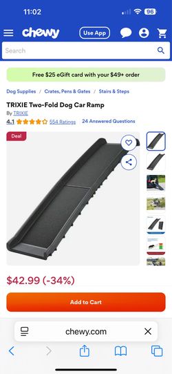 TRIXIE Two-Fold Dog Car Ramp