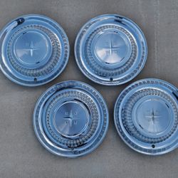 1958 Desoto Original 14" Full Wheelcovers Hubcaps Center Caps Set of 4 