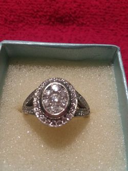 Three quarter carat diamond with 10 karat white gold