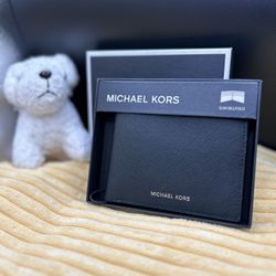 MK Michael Kors Men's Andy Leather Wallet Slim BIFOLD *New with Tags*