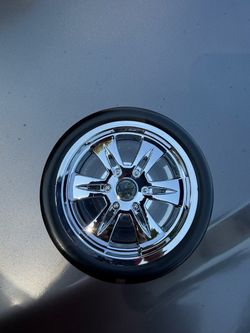 Chrome Spoke RC Car Wheel with Tire