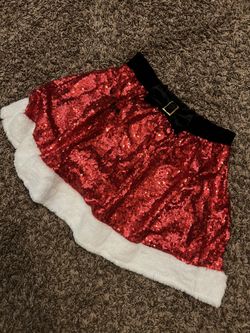 Small mrs Claus sequin skirt