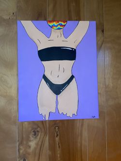 Bikini Acrylic Painting