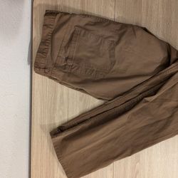 Perry Ellis Casual Work Dress Pants Mens 36x32 Brown Straight Leg Cotton Blend