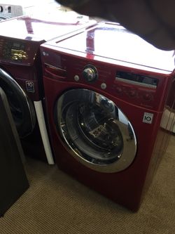 LG Front Load Washer Red