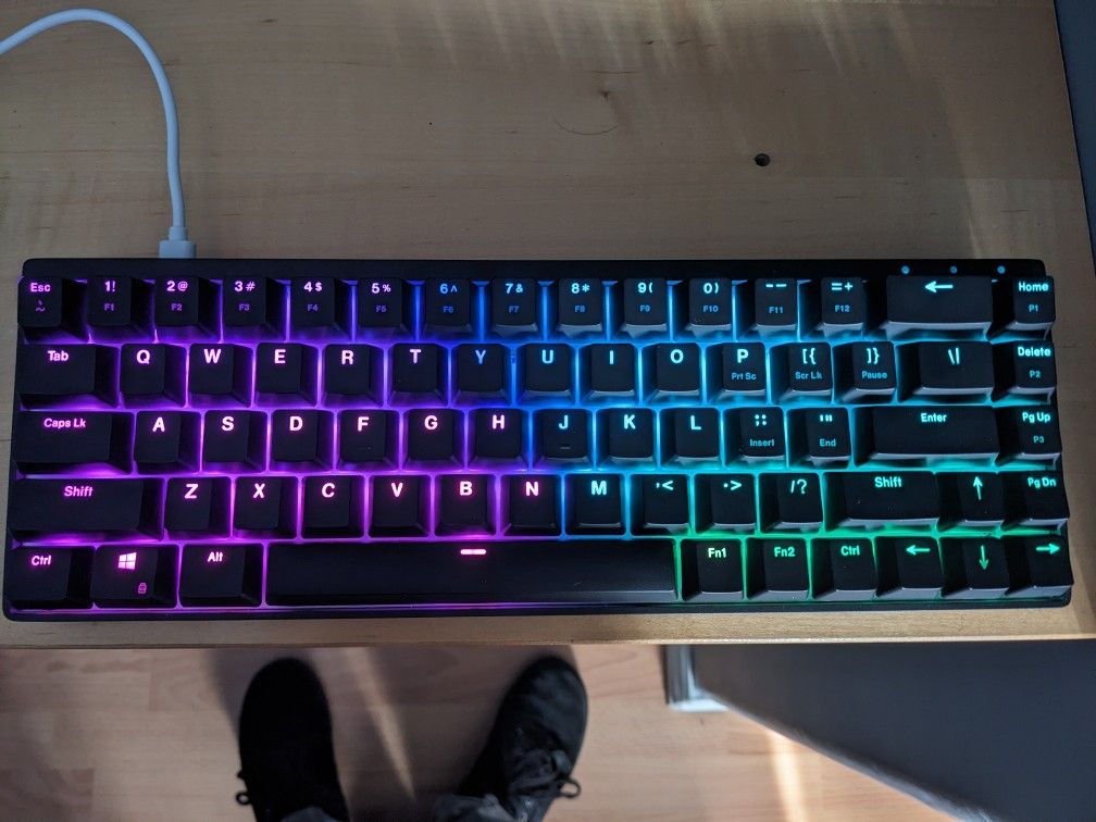 Durgod Hades Wired Mechanical RGB Gaming PC Keyboard Red Switch