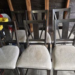 6 Bay Creek Counter Height Stool in Graphite, V Back