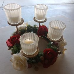 Winter Garland Lighted Centerpiece