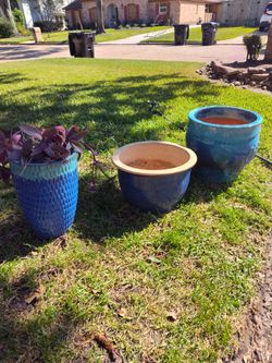 Huge CLAY PLANTER POTS MACETERO HIGANTE DE PURO BARRO PESADO PESADO PESADO