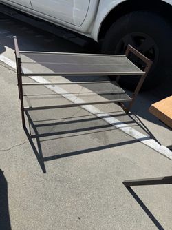 3-Tier Metal Mesh Shoe Rack 36”