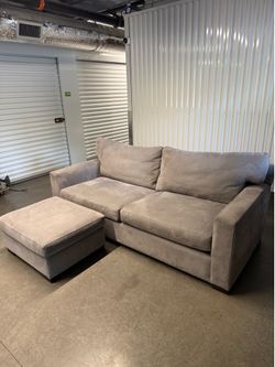 Free Delivery- Crate&Barrel Sofa Couch and Ottoman