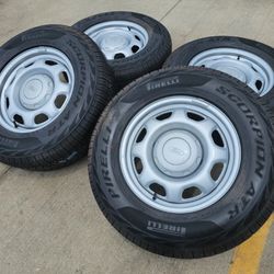 17" Ford F-150 OEM rims wheels tires steel 2025 PIRELLI A/T NEW