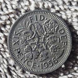 1956 Six Pence
