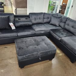 Sectional With Ottoman Brand New 