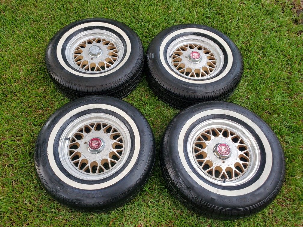 Vogue BBS STYLE Wheels Cadillac Fleetwood Brougham White Wall Tires 15"