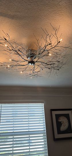 Modern Chrome Branch Flush Mount Ceiling Light