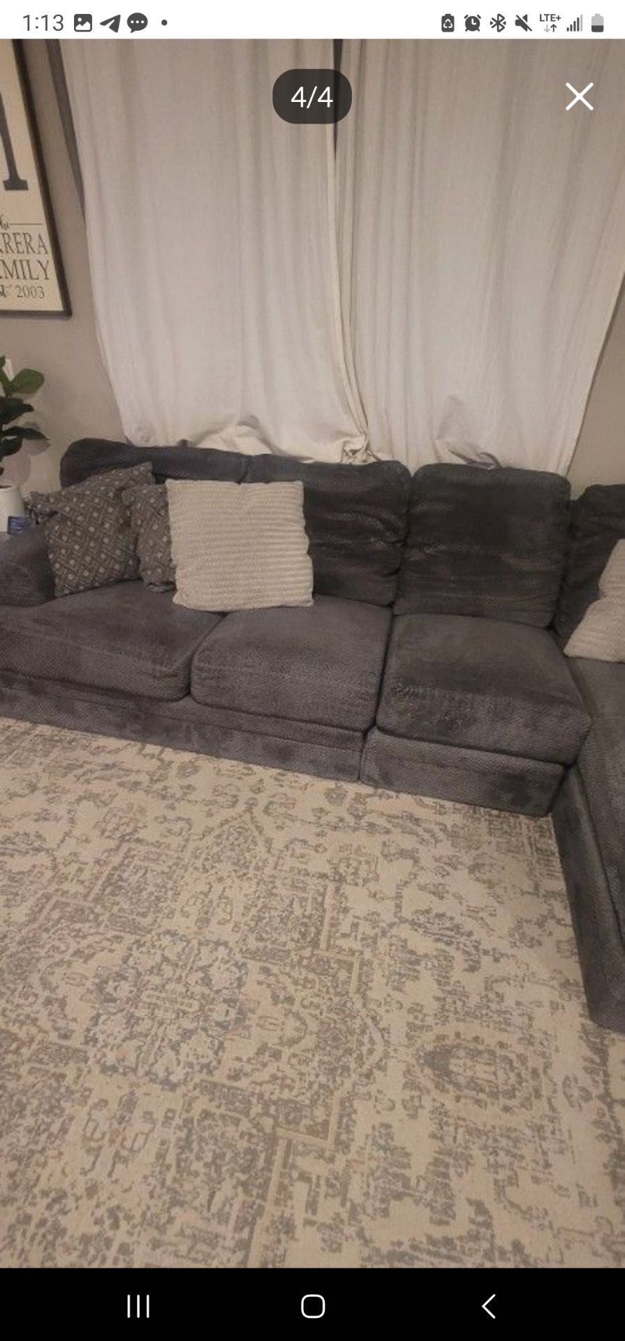 Grey sectional