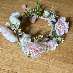Faux Floral Wreath Necklace For Dog 