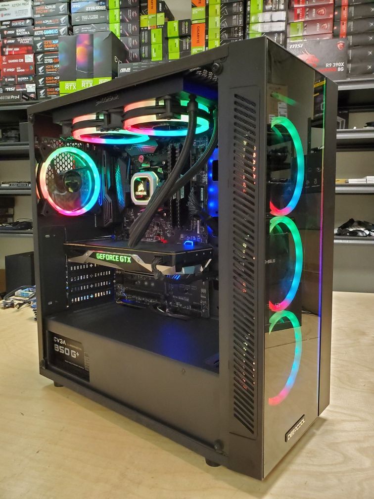 Custom Gaming PC Desktop Computer AMD Ryzen 7 2700X NVIDIA GeForce GTX 1080 FE