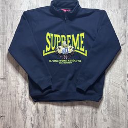 Supreme Crest Navy Blue Quarter Zip