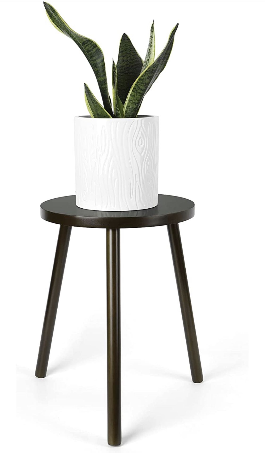 New in box Tall Mid Century Plant Stand Indoor Wood Plant Table for Flower Pots Planter Holder Modern Home Decor Small Round Side Table Black