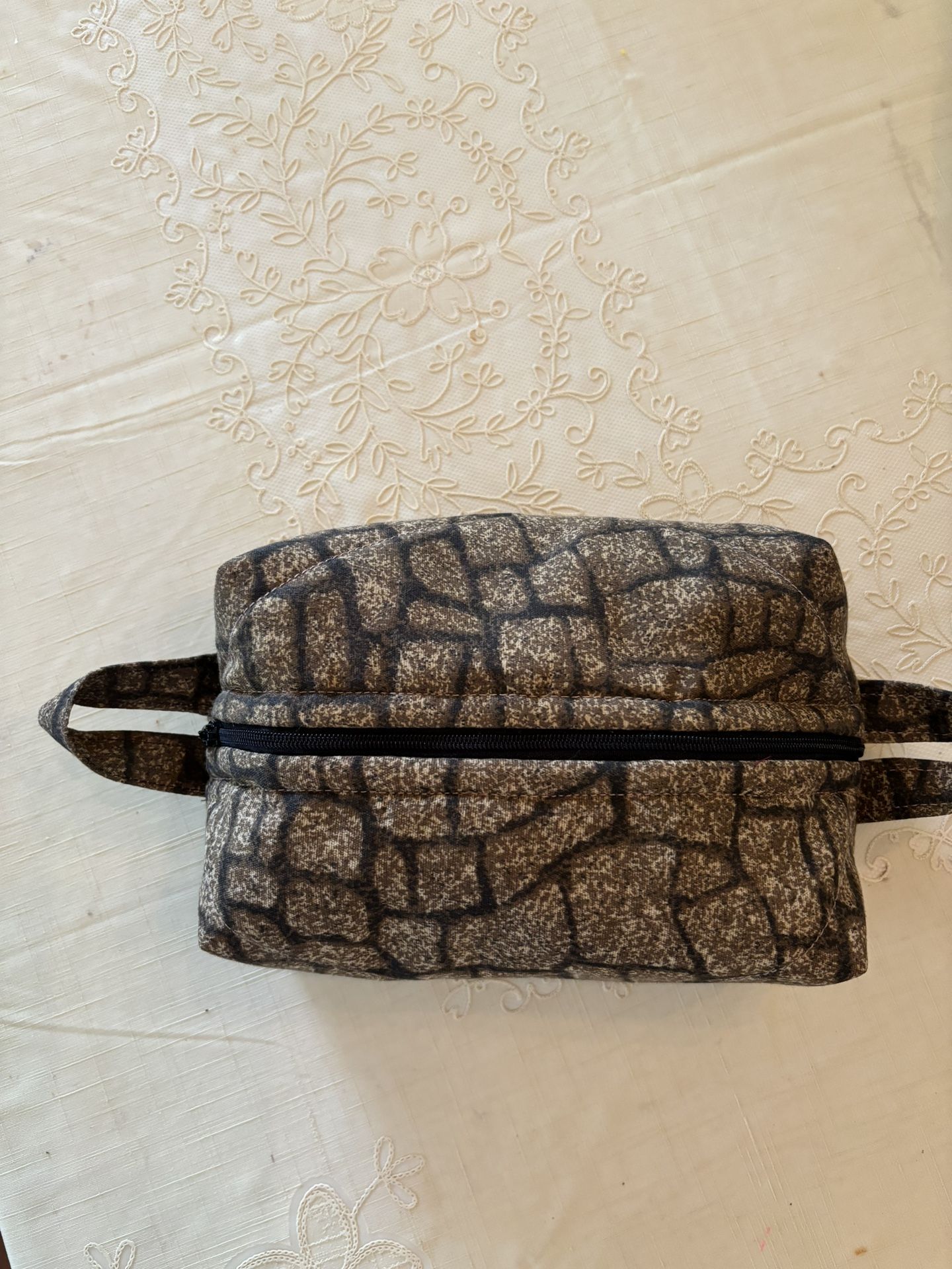 Boxy Pouch - Brown - New  - Handcrafted - Fully Lined