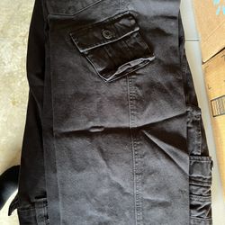 Black Cargo Pants Size 40