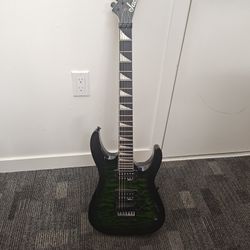 Jackson Dinky JS32Q DKA Arch Top Electric Guitar Transparent Green Burst