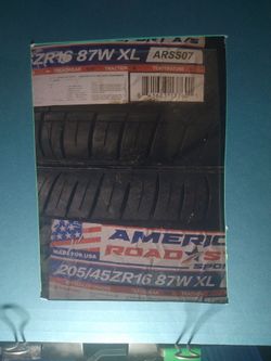 TIRE 205 45 16 each Installed ELMOFLES