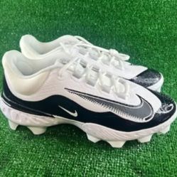 Brand New Nike Alpha Huarache Elite 4 MCS Baseball Cleats White Black Sizes 8, 9, 13