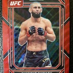 Khamzat Chimaev 2023 Panini Prizm UFC #150 RED WAVE PRIZM! 