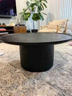 Black wood coffee table