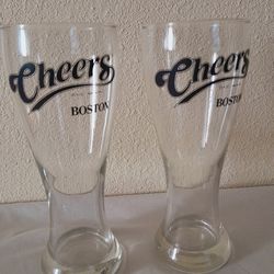 Set of Vintage CHEERS Boston Beer Pilsner Drinking Glasses