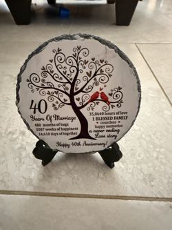 40 Years Anniversary Plaque