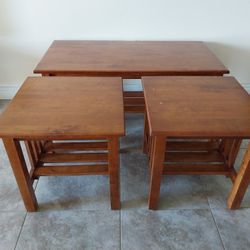 Set of Coffee Table & End Tables