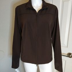WOMEN'S LARGE BROWN LIGHT WEIGHT JACKET!