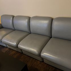 Leather Separating Couch 