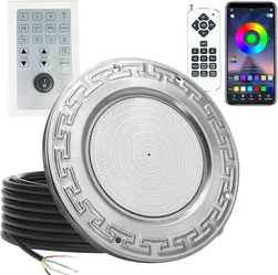Pool Lights for Inground Pool, 60W 10 Inch Color Changing LED Inground Pool Light with Controller, Remote and APP Control for Wet Niche, Underwater Sw