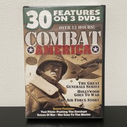 Combat America DVD 30 Features 3 Disc Set War Documentary WWII USA Unrated 2005