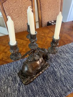 Antique Bronze 4-Arm Candelabra
