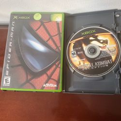 Spider-Man CIB and Mortal Kombat Deception disk only for Microsoft Xbox video game system