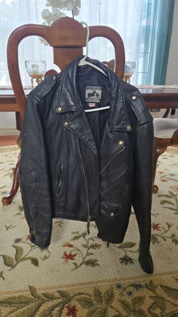 Leather riding jacket
