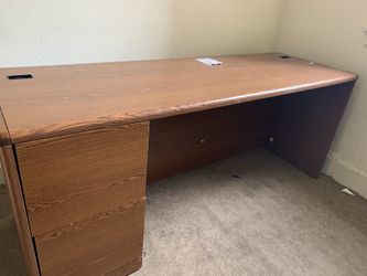 Solid desk w/ two drawers $30